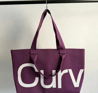Curves Knit Tote (Lemongrass)